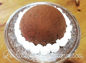 Foto di Zuccotto pan di Spagna con panna e crema al cremino