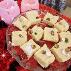 A picture of Homemade barfi.