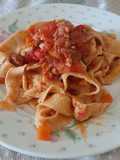 Mis tagliatelles con salsa bolognesa