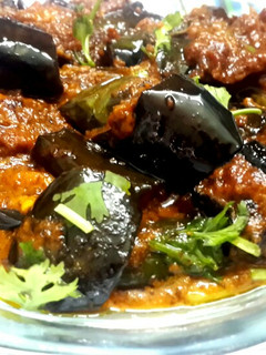 A picture of Achari Begun /Pickled Brinjal.