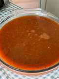 Soupe froide épicée aux légumes, menthe et coriandre