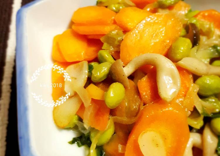 Resep: Untuk Mencoba Di RumahTumis Edamame Jamur Shimeji 🥗