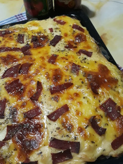 Foto resep Baked Spaghetti with Smoked Beef