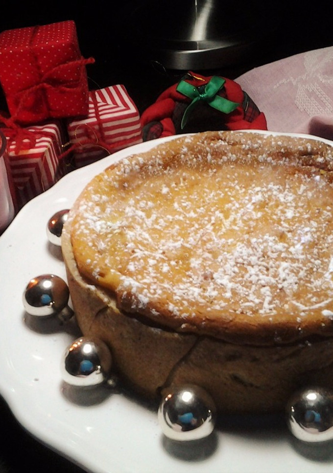 Una foto de Tarta de batata y nata de Navidad