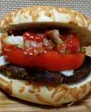 Hamburguesas de Frijol en Pan Bagel