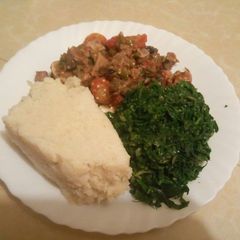 A picture of Ugali & Wet Fry Beef# Charity Challenge#.