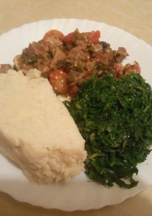 A picture of Ugali & Wet Fry Beef# Charity Challenge#.