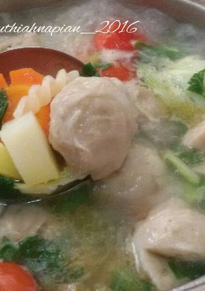 Foto resep Sop ayam bakso