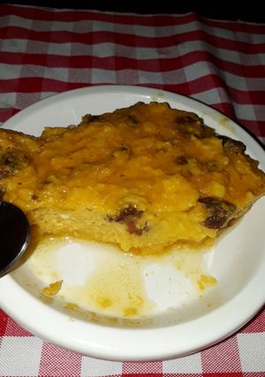 Una foto de Flan de pan