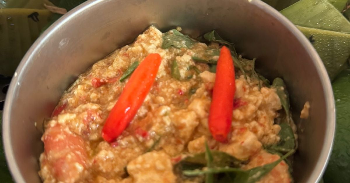 Pepes udang tahu