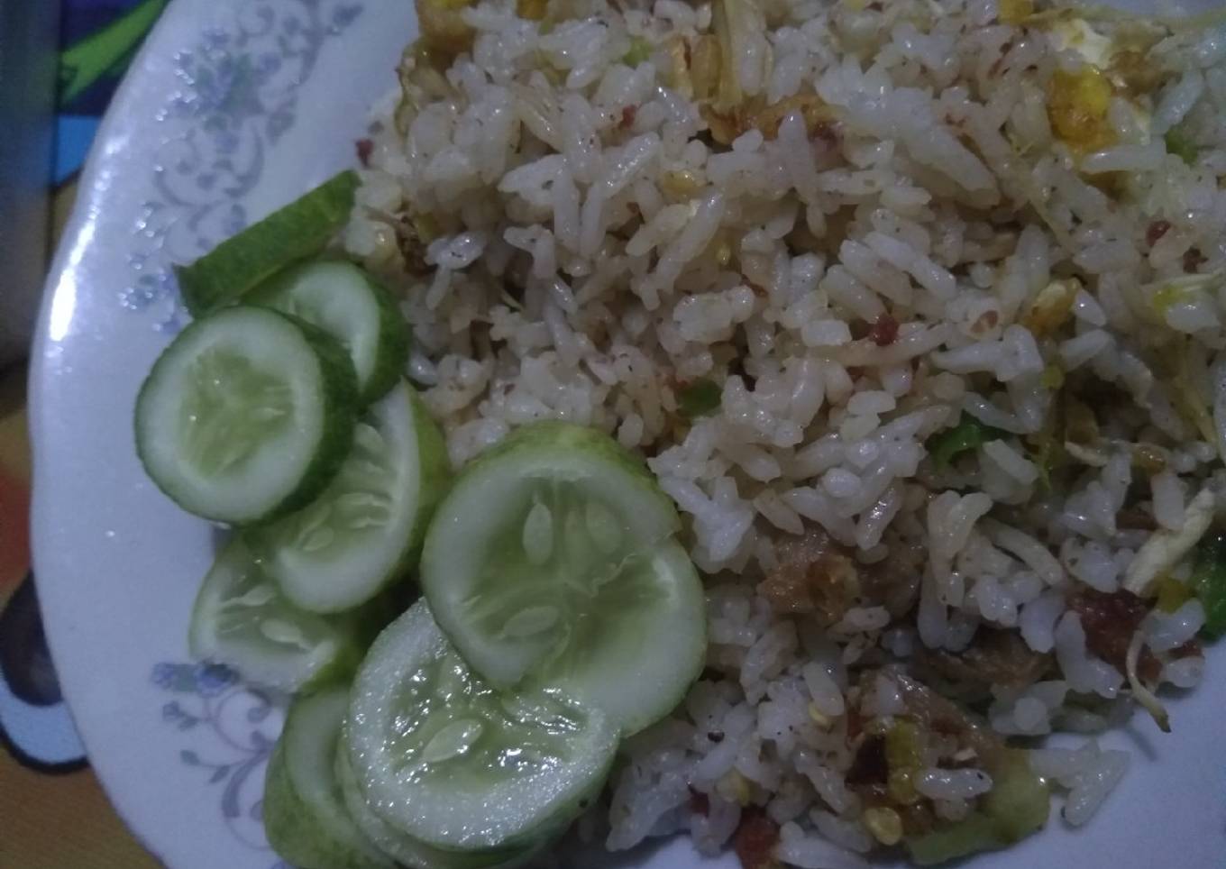 Nasi goreng pedas,gurih,manis,