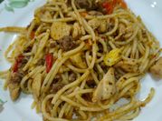 A picture of baby corn pasta