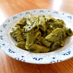 Pesto pasta A picture of Pesto pasta.