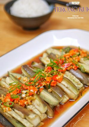 Foto resep Terong Kukus Cabe Bawang Siram Saus Tiram