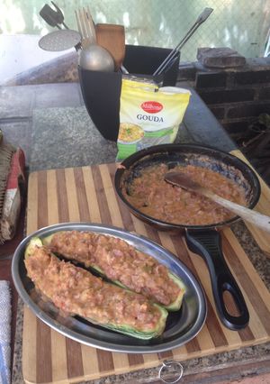 Una foto de Berenjenas rellenas