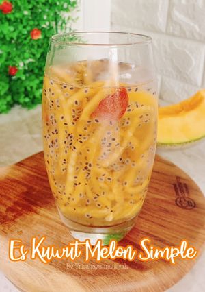 Foto resep Es Kuwut Melon Simple