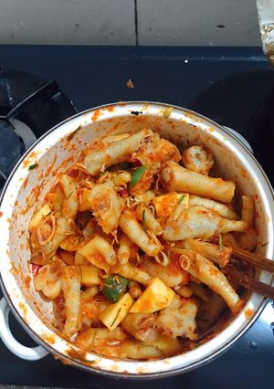 Hình của món Chân Gà Sốt Thái.