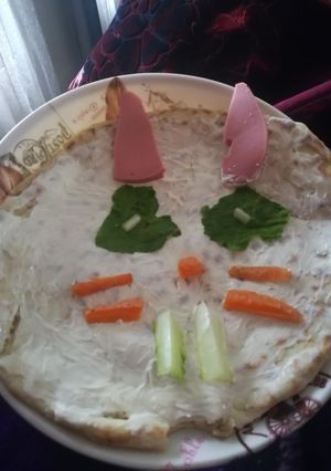 صورة لوصفة سندويشة لبنة ومرتديلا