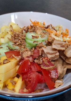 Une photo de Poke bowl vegetarien