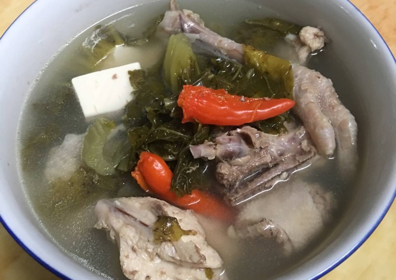 Sop Ayam Sawi Asin