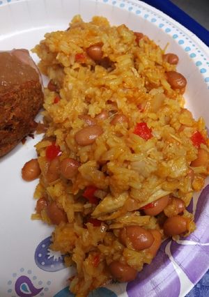 A picture of Pork, Rice, and Pinto Beans.