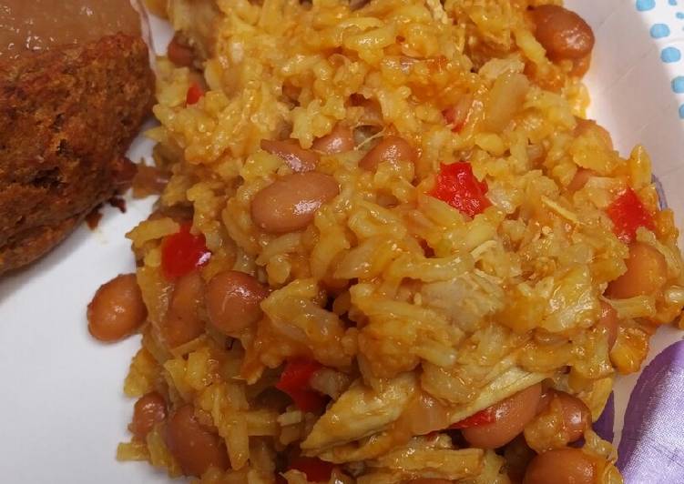 Recipe: Delicious Pork, Rice, and Pinto Beans