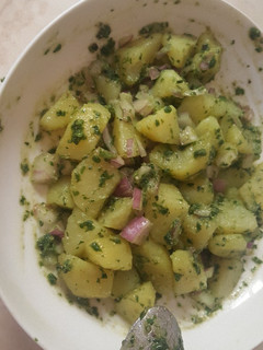 Una foto de Ensalada de papa al pesto