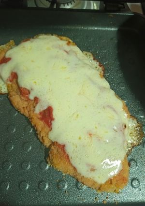 Una foto de Milanesa con Queso Mozzarella