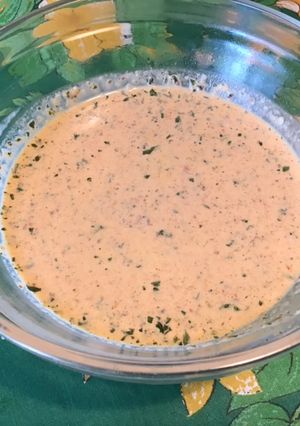 Une photo de Marinade aux épices,moutarde et sauce tomate