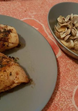 Una foto de Jibia acompañadas con chirlas