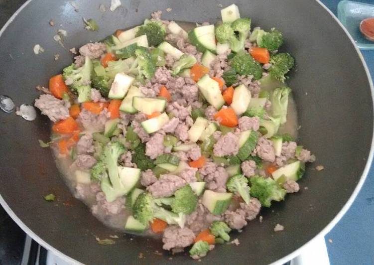 Carne molida con verduras. ॐ Receta de María Carmen Cookpad