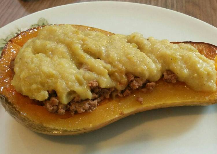 Abóbora recheada com carne e abobrinha - Tudogosreceitas