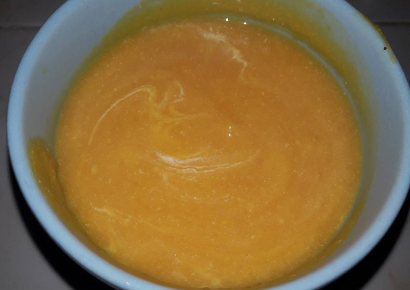 Sopa crema de calabaza(esta sopa la hacia mi mamá)