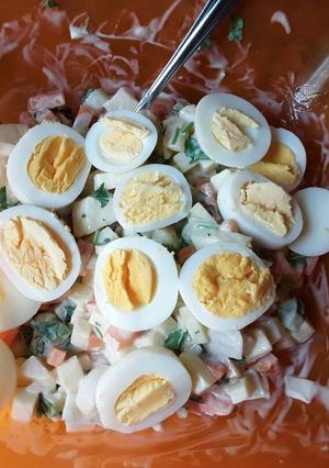 Hình của món SALAD RAU CỦ của mẹ và con.