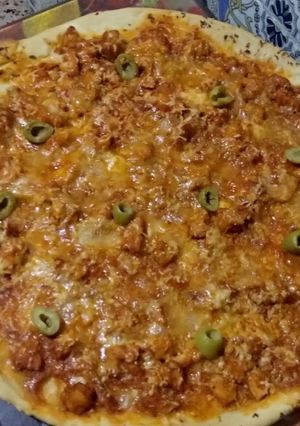 صورة لوصفة بيتزا 🍕 بخليط الشاورما