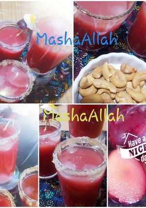 A picture of Plum, grape and citrus rind juice.