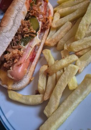 Une photo de Hot-dogs gratinés saucisses et fromage