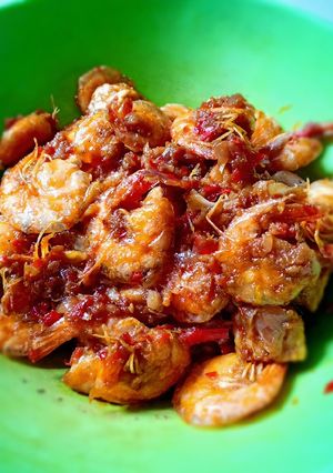 Foto resep Udang Tempe Bumbu Merah
