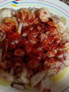 Una foto de Pulpo a la gallega salteado