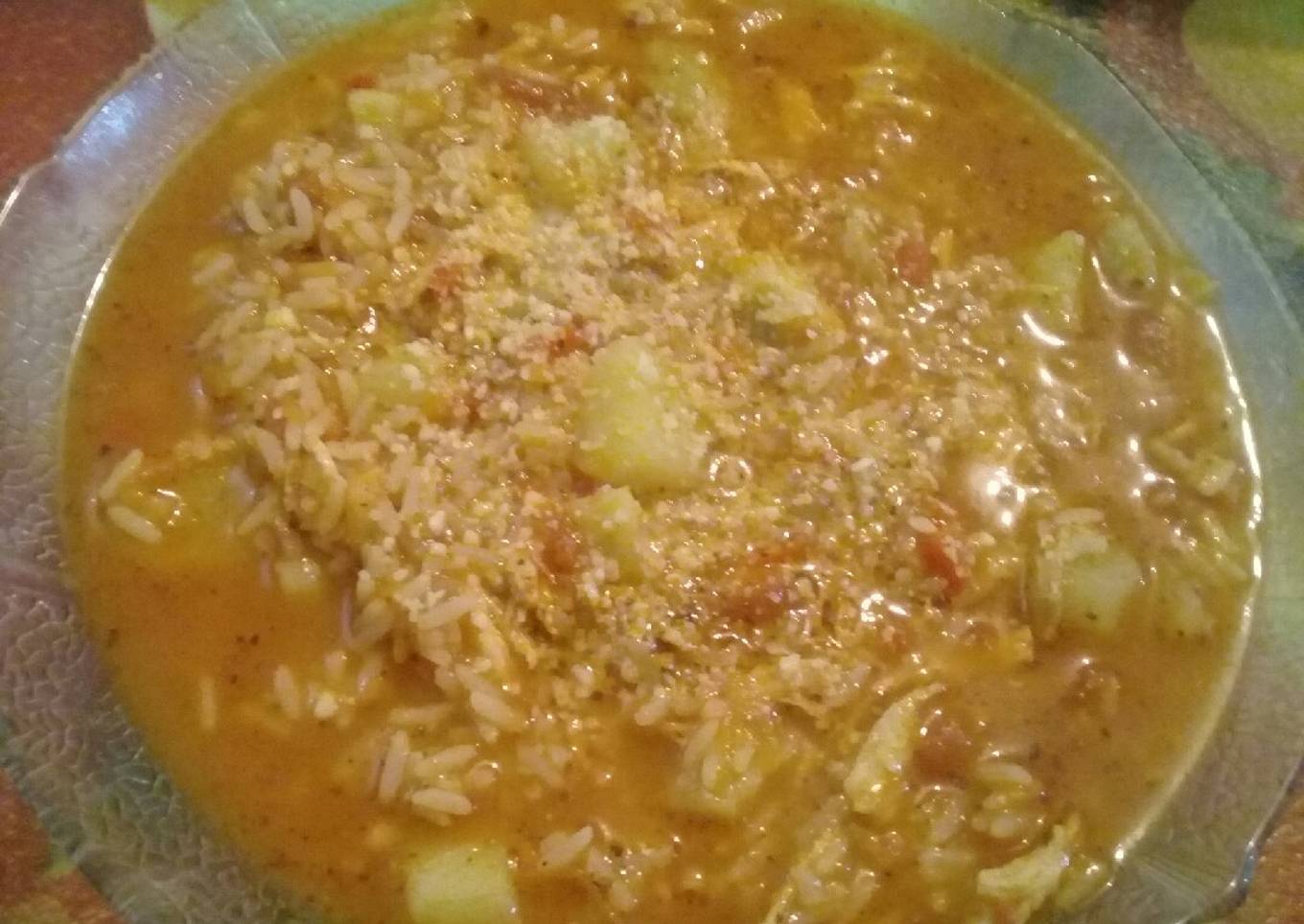 Guisito de Arroz y Pollo🍗 con papa y batata😏😛!!!