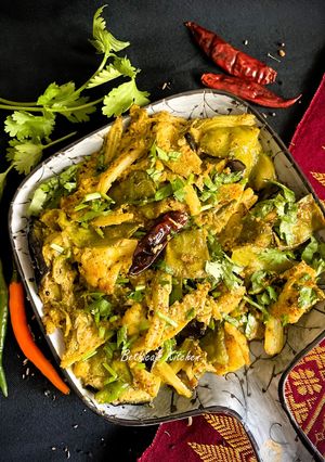 A picture of Phulkopir Data Chorchori (Cauliflower Stems Stir Fry - Bong Style).