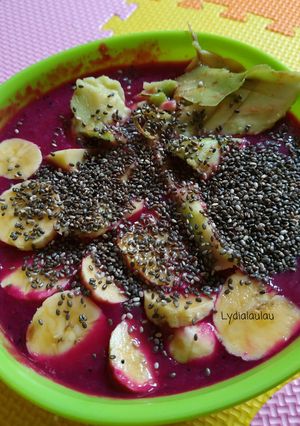 Foto resep Smoothies buah naga mix pisang