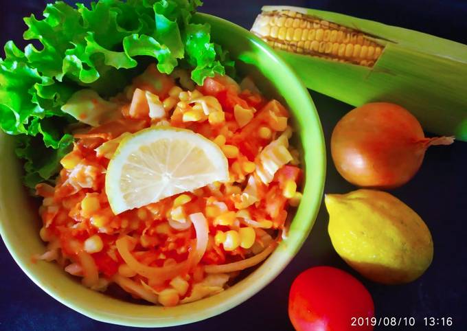 Salad 🥗 sayuran dengan saus thousand island