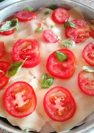 Una foto de Lasaña de verduras a la Caprese