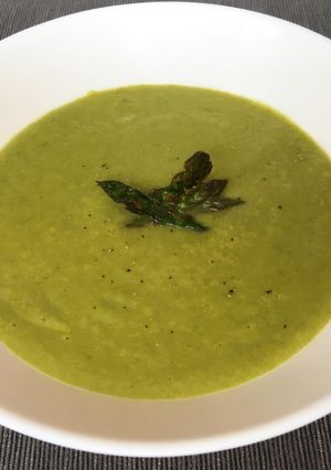Una foto de Crema d'espàrrecs verds