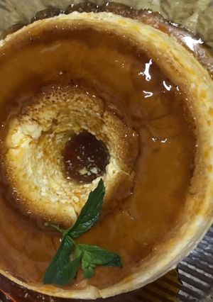 Una foto de Flan