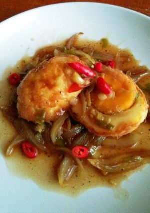 Foto resep Telur Belah Lada Hitam