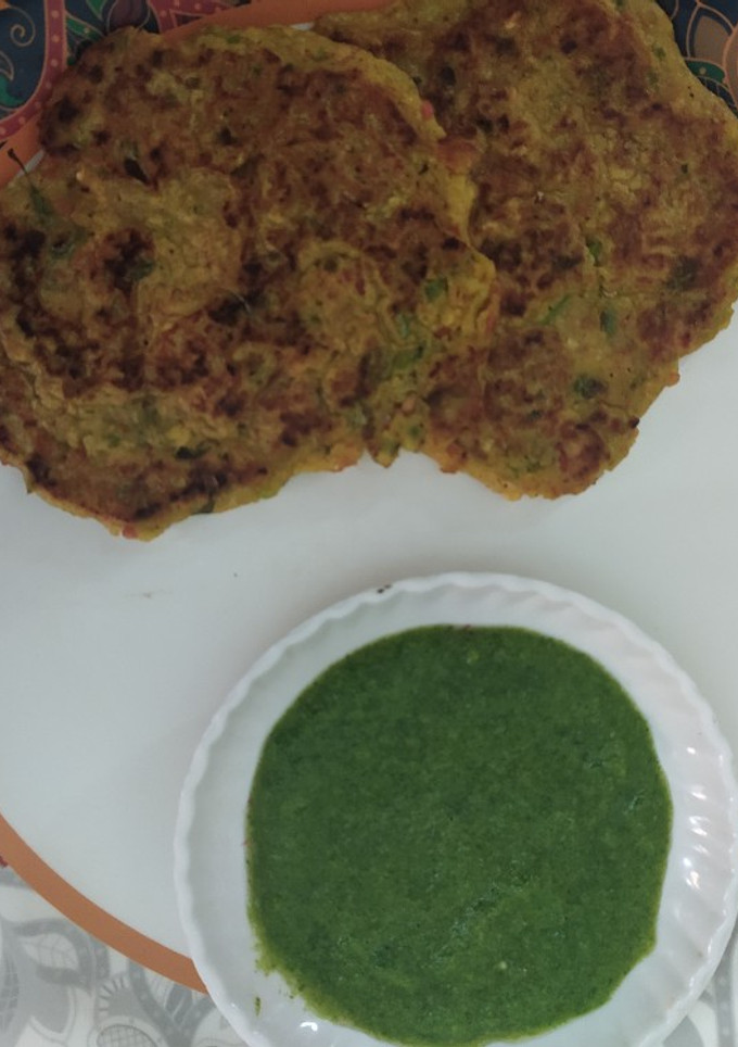 बेसन वेजिटेबल चीला(besan vegetable chilla recipe in hindi) रेसिपी मुख्य फोटो