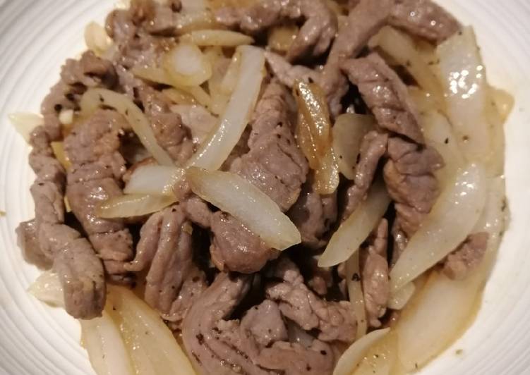 Steps to Prepare Super Quick Homemade Onion Beef