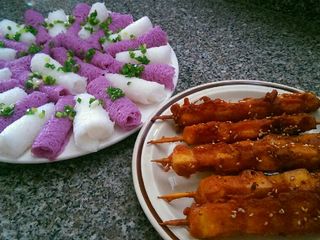 Bánh Hỏi & Đậu + Củ Sắn Nướng Chay